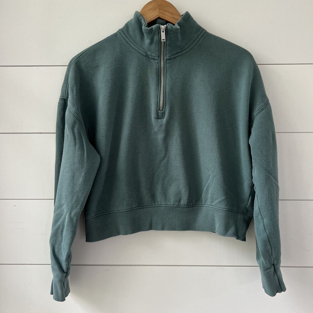 Cropped Green Sweatshirt Size Small